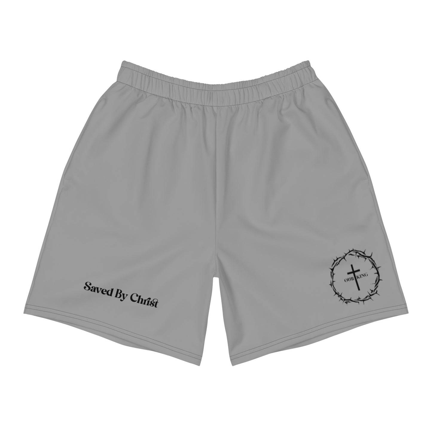 SAVED BY CHRIST SHORTS - Gray